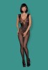 Bodystocking Fantezie Tip Plasa, Negru, S/M/L, Obsessive