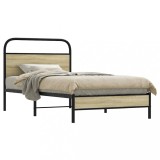 VidaXL Cadru pat fără saltea stejar sonoma 100x200 cm lemn prelucrat