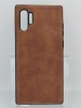 Husa Matte TPU ( imitatie piele ) Samsung Galaxy Note 10 Plus., Maro