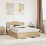 Cumpara ieftin Cadru de pat Stejar Sonoma 150 x 200 cm Lemn prelucrat