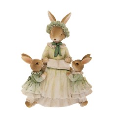 Figurina Green Bunnies 14 cm x 9 cm x 18 cm