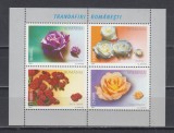 M1 TX2 10 - 2004 - Trandafiri romanesti - bloc, Flora, Nestampilat