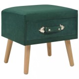 Gossi noptiera, verde, 40 x 35 x 40 cm, catifea