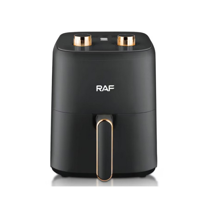 Friteuza Air Fryer RAF cu aer cald, fara ulei, capacitate 3L, 12 programe, 1500W, Negru