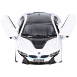 Masinuta die cast BMW i8, scara 1 la 36, 12.5 cm, alba