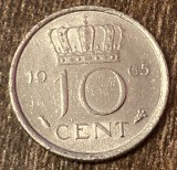 C50 - Moneda foarte veche - Olanda - 10 centi - 1965