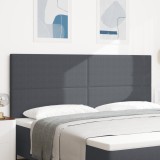 vidaXL Tăblie de pat design simplu, gri &icirc;nchis, 200 cm catifea raiată