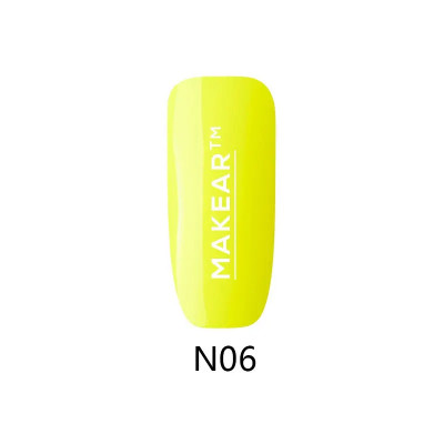Makear Gel colorat pentru unghii &amp;ndash; Neon Yellow &amp;ndash; N06, 8ml foto