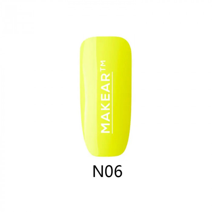 Makear Gel colorat pentru unghii &ndash; Neon Yellow &ndash; N06, 8ml