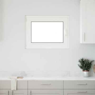 Fereastră de subsol &amp;bdquo;RISOR&amp;rdquo; 80x50 cm oscilo-batantă DIN st&amp;acirc;nga, albă foto