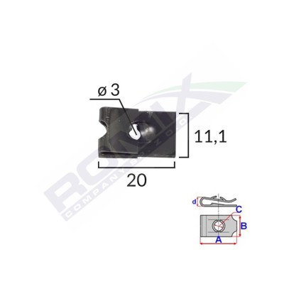 Clips Fixare Universal - Negru Set 25 Buc 135838 16043-RMX foto