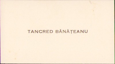 HST A1749 Carte vizită 1947 Tancred Bănățeanu director Muzeul Țăranului Rom&amp;acirc;n foto