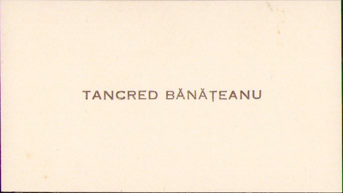 HST A1749 Carte vizită 1947 Tancred Bănățeanu director Muzeul Țăranului Rom&acirc;n
