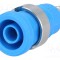 Conector banană 4mm albastru 36A 1kV ELECTRO-PJP nichelat soclu cu izolație pe panou