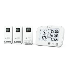 Set Termometru si Higrometru Digital cu 3 Transmitatoare Wireless Externe Airbi TRIO BI1030 foto