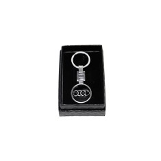 Breloc premium Audi 3d cu doua fete, cutie cadou Magrot 20170