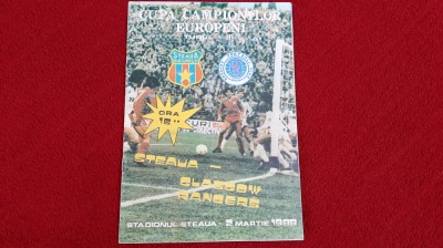 Program Steaua - Glasgow Rangers foto