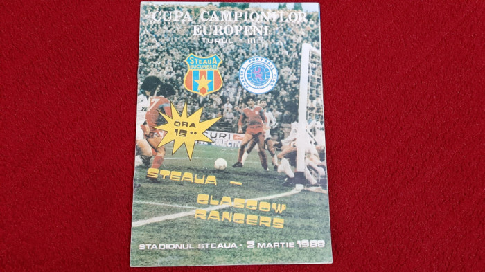 Program Steaua - Glasgow Rangers