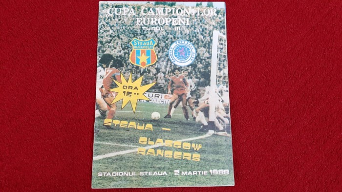 Program Steaua - Glasgow Rangers