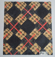 Model pentru imprimare textile acuarela/tehnica mixta Franta cca 1970