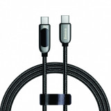 Cumpara ieftin Cablu de incarcare rapid Baseus USB Type-C - USB Type-C, Display LED, 100W, 20V 5A,Negru, 1 m