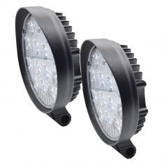 Set 2 proiectoare LED Rotunde, 14 LED uri, 35mm, 84W/set