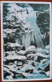 Carte postala, Busteni, Cascada Urlatoarea iarna, perioada interbelica