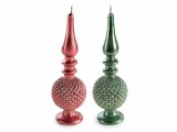 Cumpara ieftin Set 2 lumanari Craciun &Oslash; 6,5 cm x 19,5 H