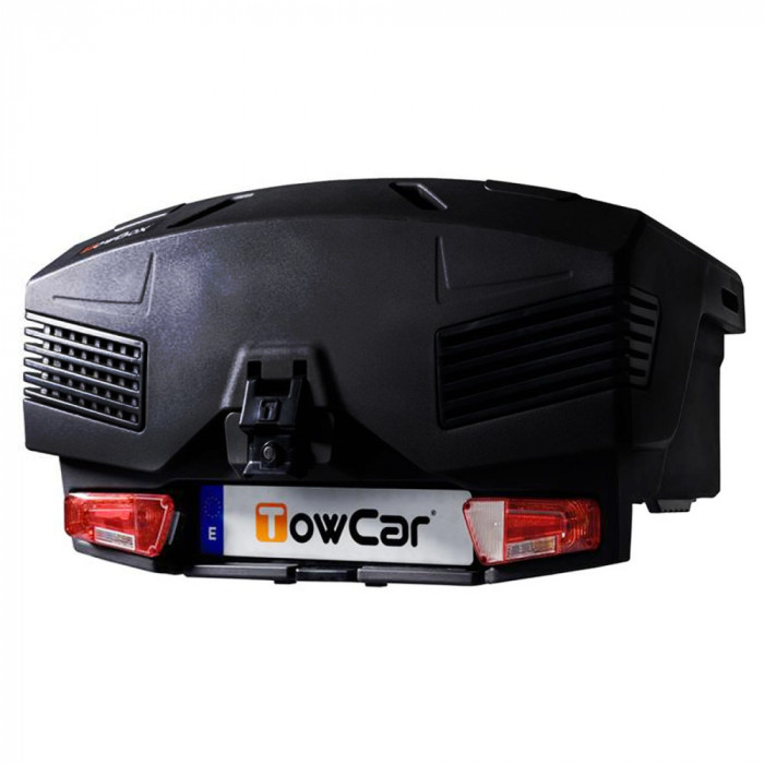 Cutie portbagaj pe carligul de remorcare TowBox Evo, Urban Negru