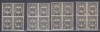 ROMANIA 1932/1938 TAXA DE PLATA COROANA CU FILIGRAN EMISIUNEA I a BLOCURI DE 4 TIMBRE MNH, Nestampilat