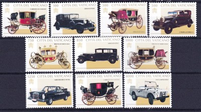 DB1 Religie Vatican 1997 Papamobilul Istorie 10 v. MNH foto