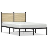 Cumpara ieftin Cadru de pat metalic fara saltea, stejar sonoma, 120x200 cm