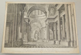 C R G Poulleau &quot;Eglise de Sainte Genevieve&quot; gravura cca 1757, Religie, Cerneala, Altul