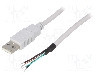 Cablu cabluri, USB A mufa, USB 2.0, lungime 2m, gri, BQ CABLE - CAB-USB-A-2.0-GY