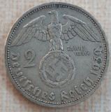 (A555) MONEDA DIN ARGINT GERMANIA - 2 REICHSMARK MARK 1939, LIT. A, NAZISTA, Europa