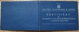 Certificat de absolvire a cursurilor de perfectionare a cadrelor didactice 1958