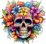 Cumpara ieftin Sticker decorativ, Skull, Galben, 62 cm, 1357STK-6
