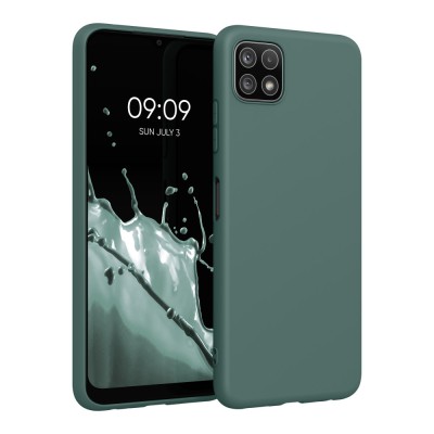 Husa pentru Samsung Galaxy A22 5G, Silicon, Verde, 55245.171 foto