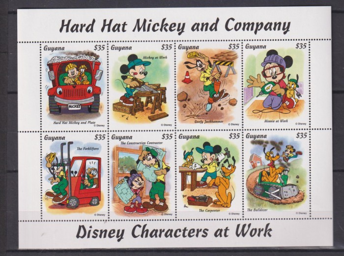 GUYANA 1995 DISNEY MI. 5081-5088 KLEINBOGEN MNH