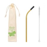 Set Pai de Inox cu Varf din Silicon, Perie si Husa, Auriu, 0.6x21.5cm