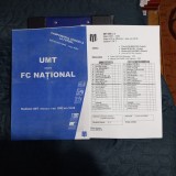 Program = foaie joc UM Timisoara - F C National