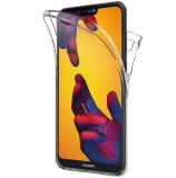Husa 360&deg; Full TPU Transparenta Huawei P20 Lite (Fata+Spate) Silicon Anti-amprenta