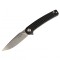 Cuțit pliabil DULOTEC K255 &ndash; cu m&acirc;ner polimer G10, oțel inoxidabil D2, negru