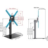 Suport TV de podea, Barkan S320.B, Fix, 29"-58", VESA 400x400,