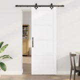 vidaXL Ușa glisantă cu set de accesorii &quot;ORKDAL&quot; Ușă din lemn masiv de pin alb