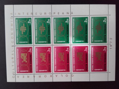1972 - Colaborarea Cultural-Economica Intereuropeana (coala mica) - LP790a foto