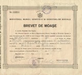 A4551N Brevet de moașe, examen de absolvire și jurăm&acirc;nt &icirc;n 1943, formular Regatul Rom&acirc;niei, eliberat &icirc;n 1954
