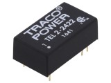 Convertor DC/DC 2W TRACO POWER TEL 2-2422 18-36V Intrare, 12V/-12V Ieșire