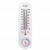 Termometru de perete cu higrometru Pufo, 22 cm, -30&deg;C la +50&deg;C, alb, interior/exterior