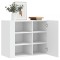 vidaXL Dulap de perete, alb, 75x35x60 cm, lemn prelucrat 848423